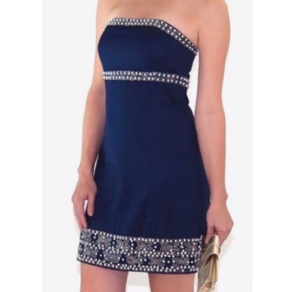 Strapless Lilly Pulitzer Navy Dress